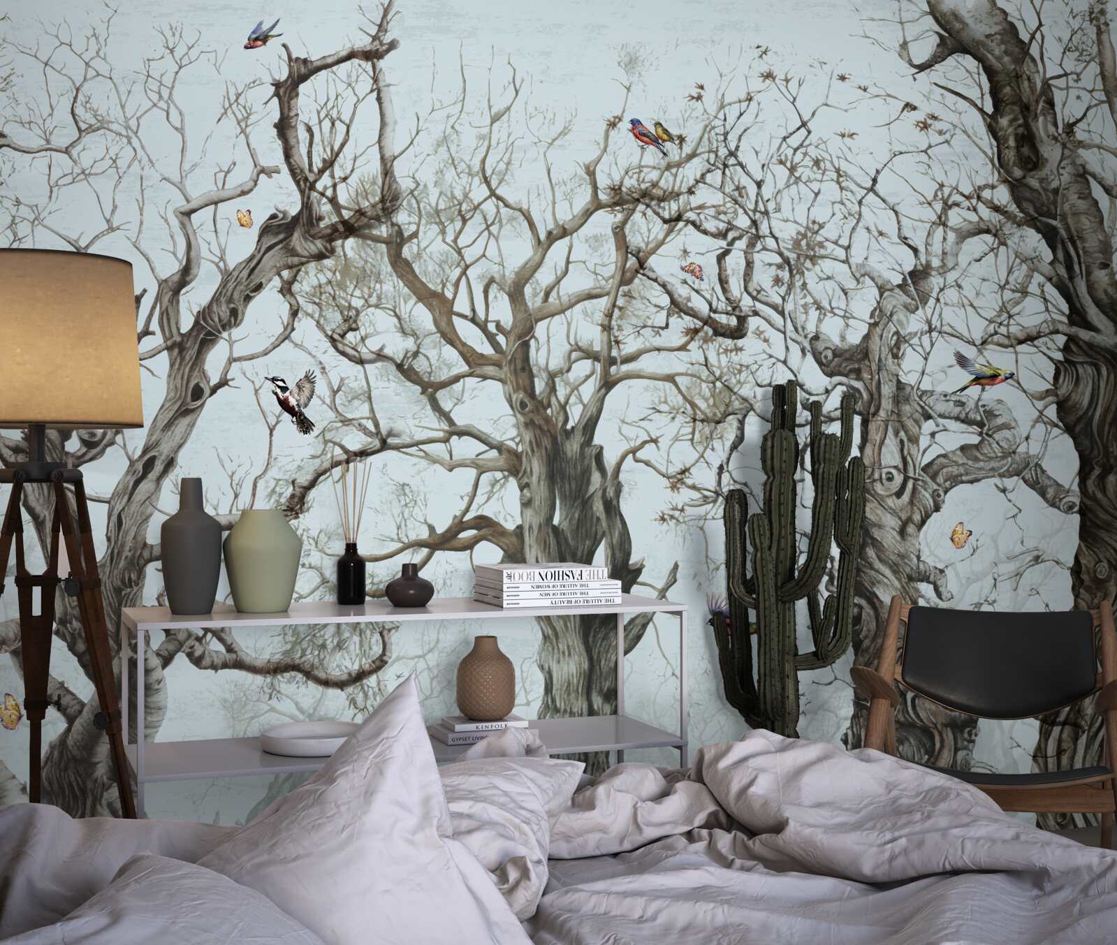 Fototapeta stromy na jeseň, ktoré zhodili listy