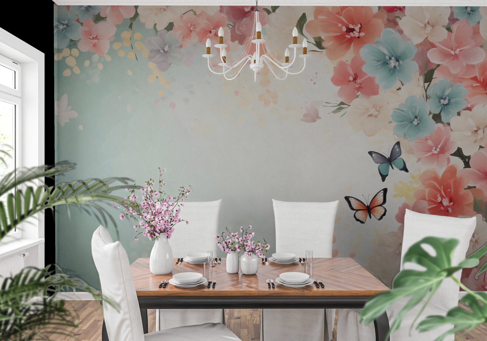 Fototapeta pôvabné kvetinové aranžmány a mory