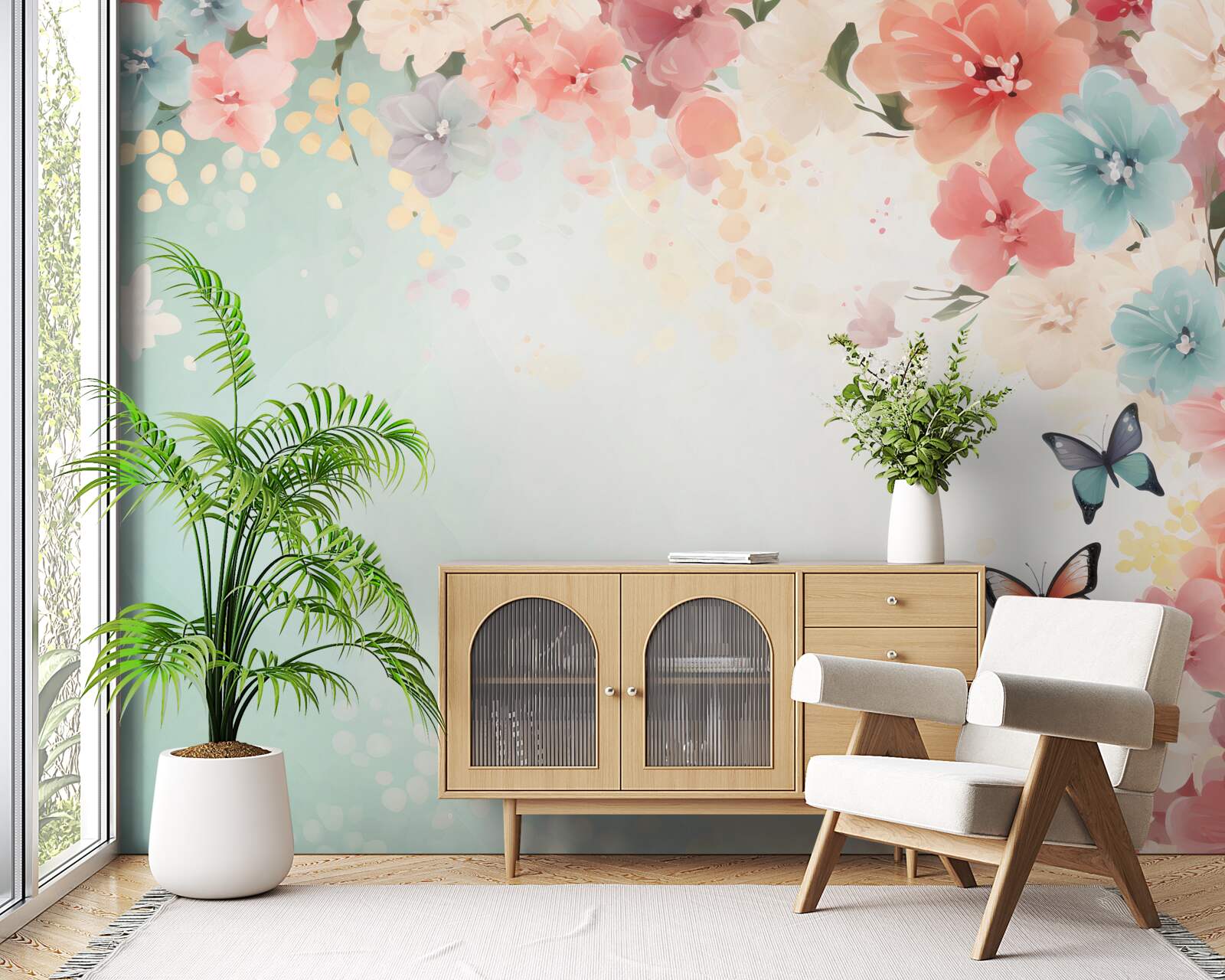 Fototapeta pôvabné kvetinové aranžmány a mory