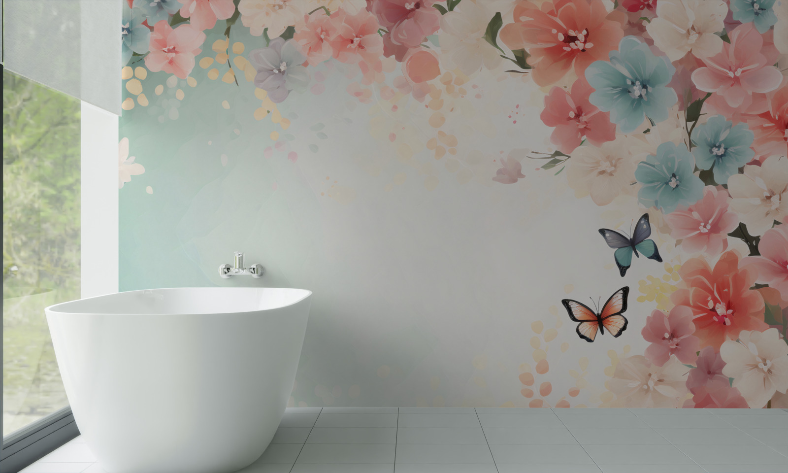 Fototapeta pôvabné kvetinové aranžmány a mory