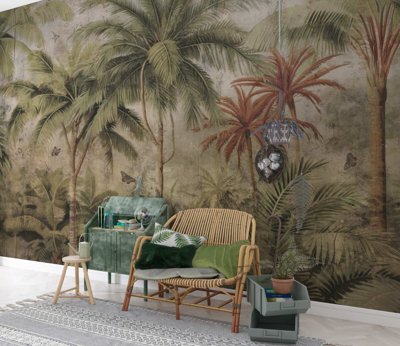 Fototapeta palmy v trópoch po daždivom počasí