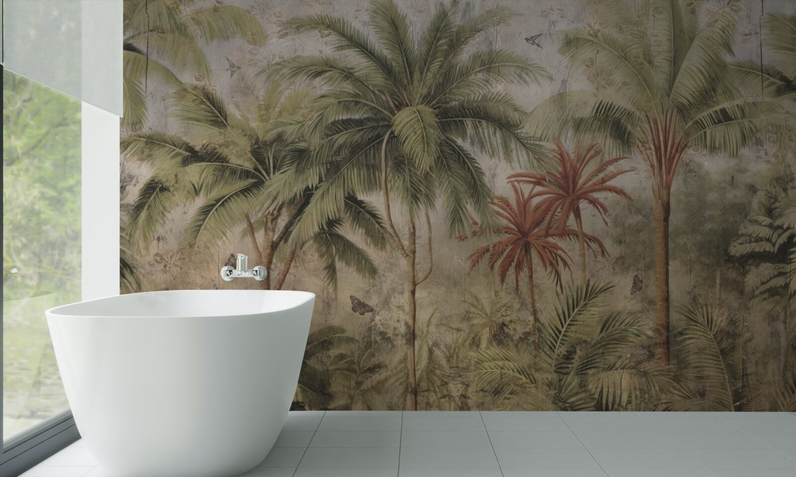 Fototapeta palmy v trópoch po daždivom počasí