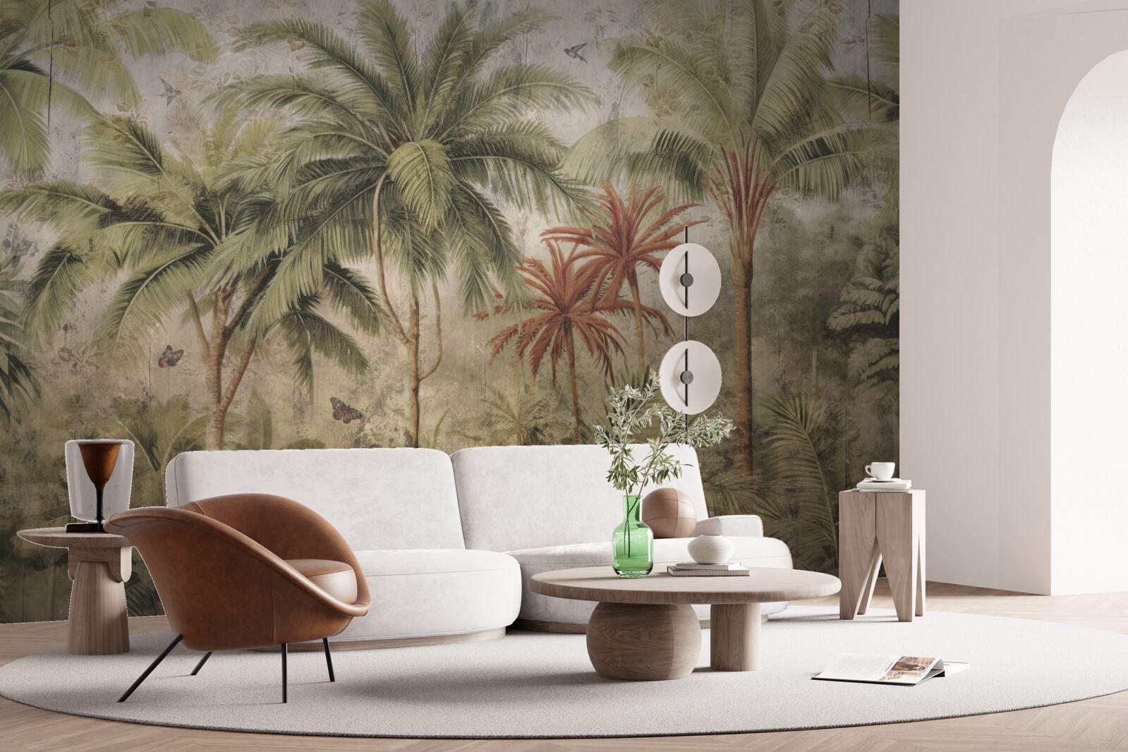 Fototapeta palmy v trópoch po daždivom počasí