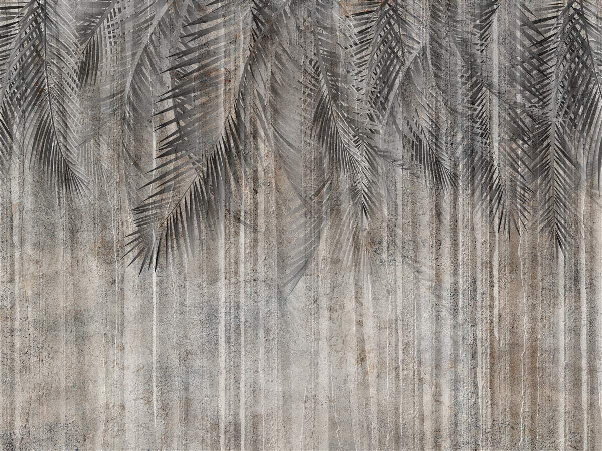 Fototapeta listy ihličnatých stromov padajú