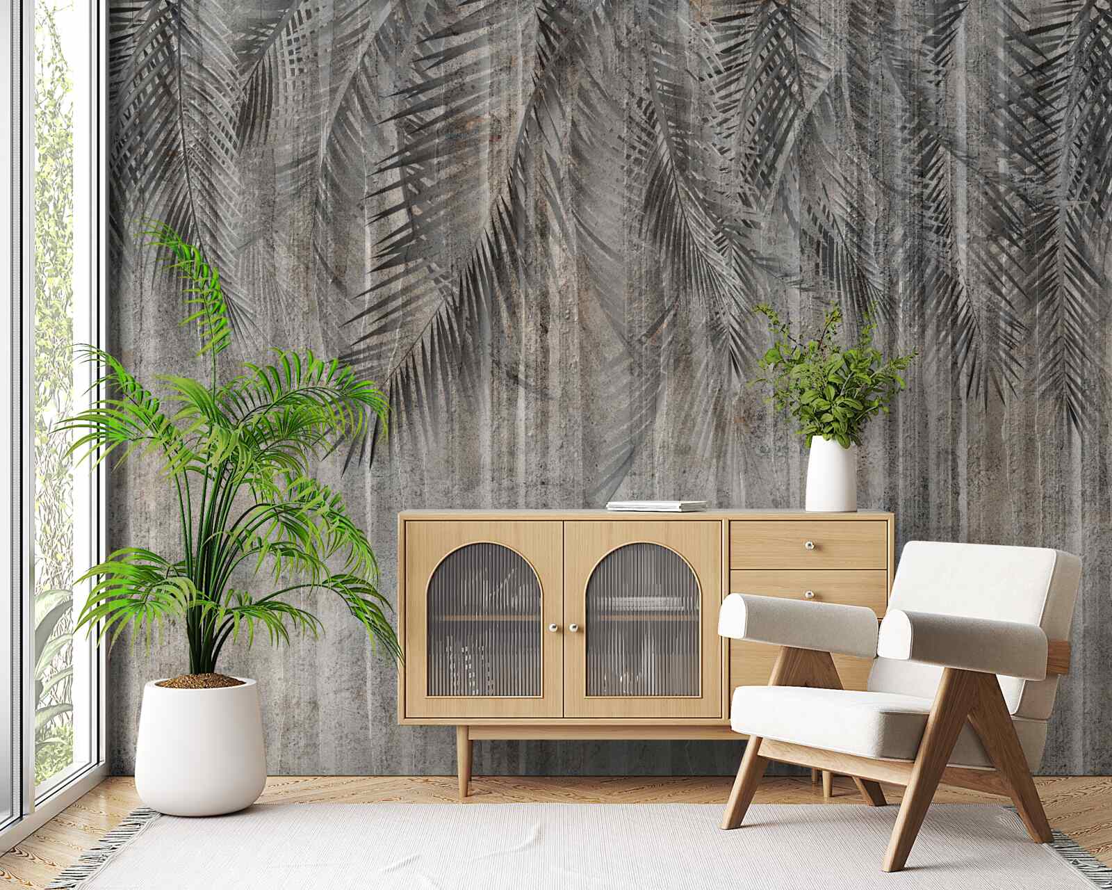 Fototapeta listy ihličnatých stromov padajú