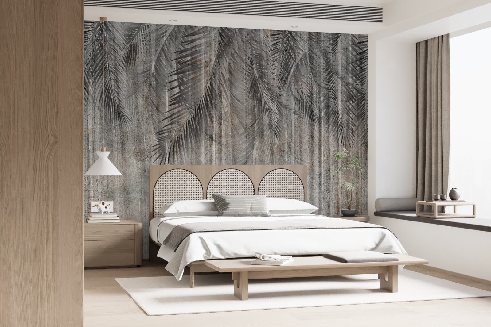 Fototapeta listy ihličnatých stromov padajú