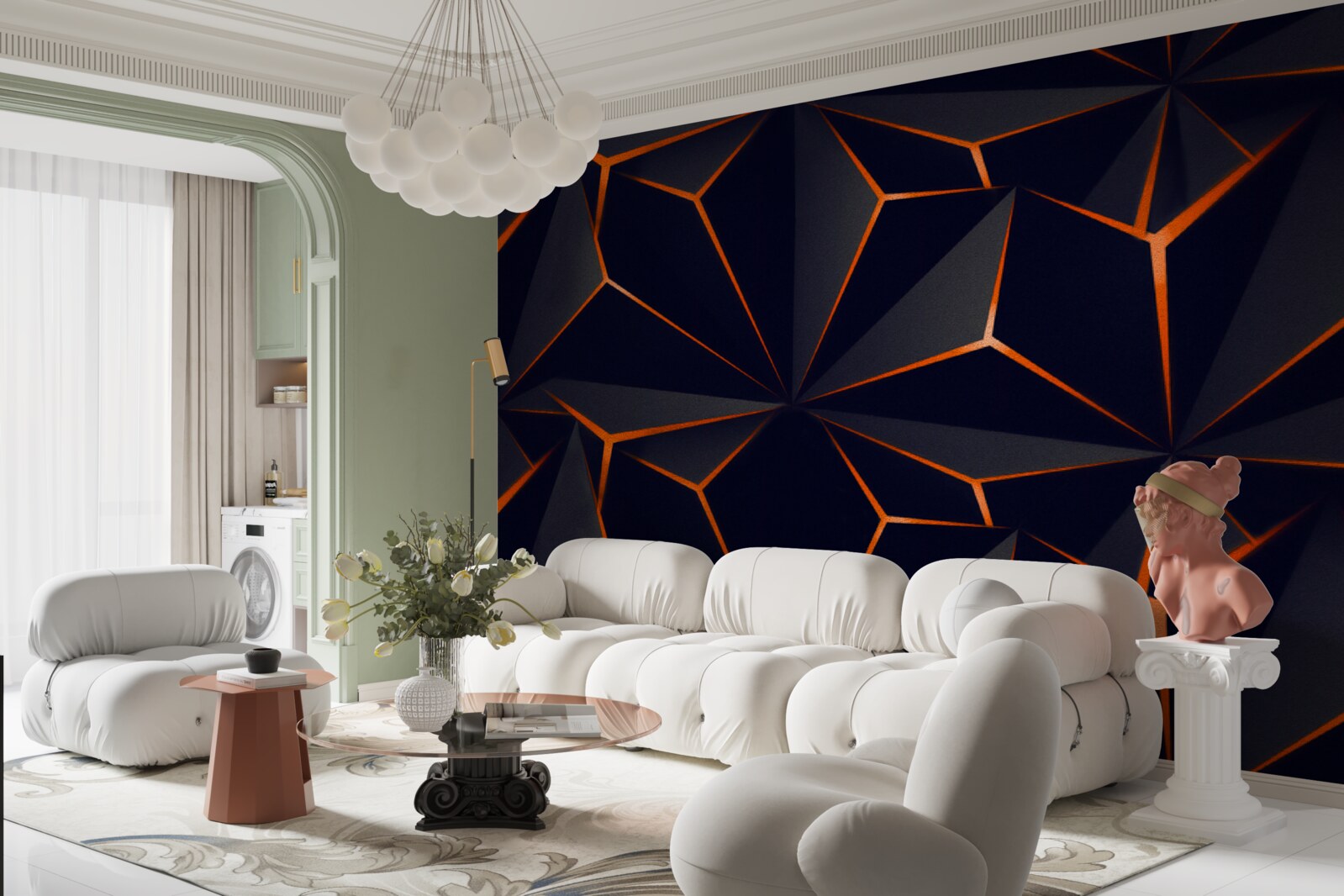 Fototapeta pyramídy sú čierne s červenými okrajmi