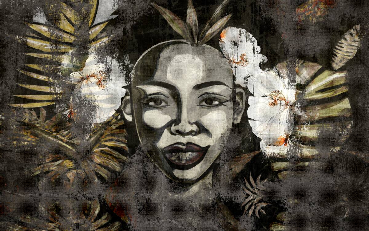 Fototapeta Africká žena v tropickom lese