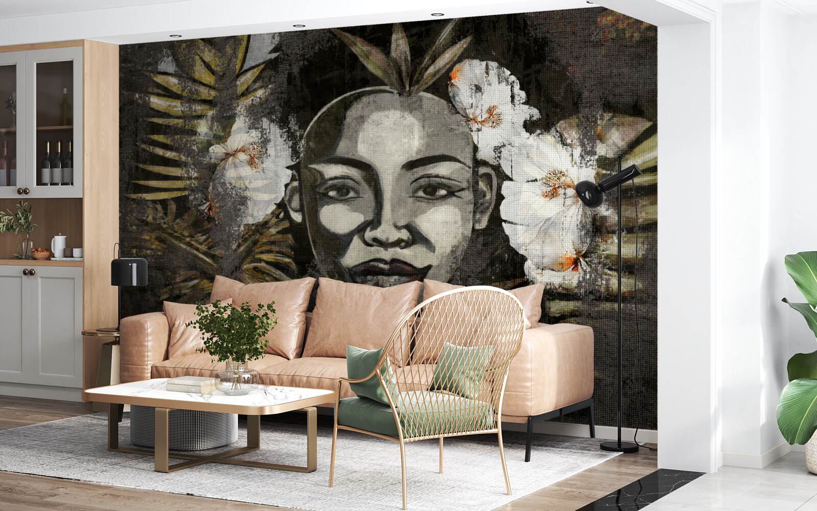 Fototapeta Africká žena v tropickom lese