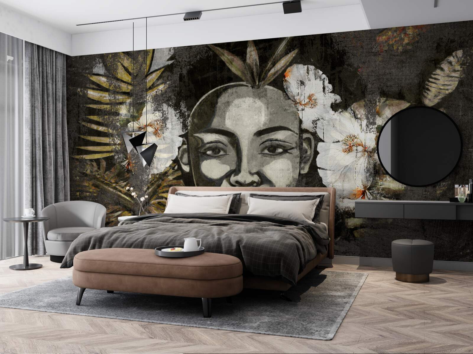 Fototapeta Africká žena v tropickom lese