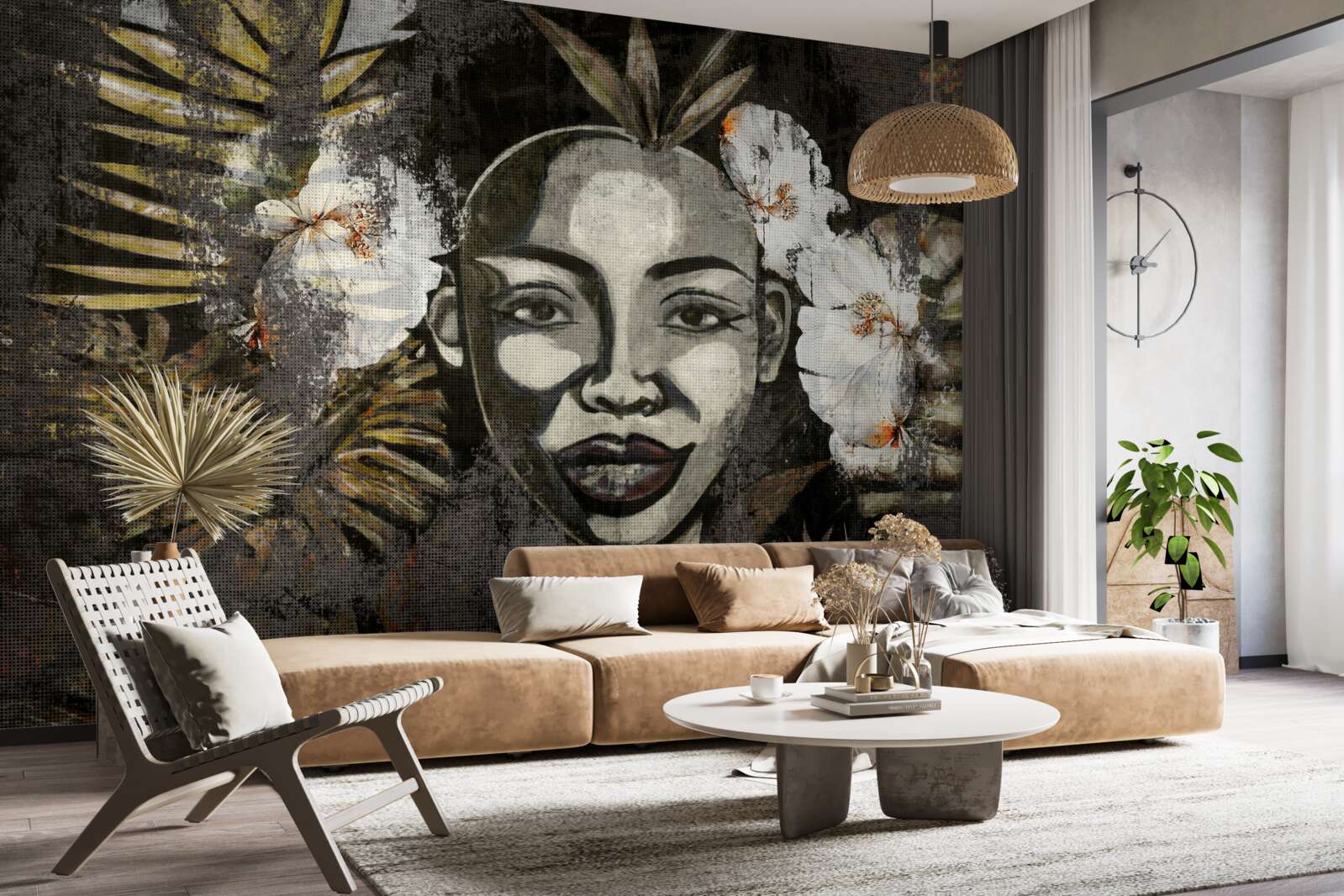 Fototapeta Africká žena v tropickom lese