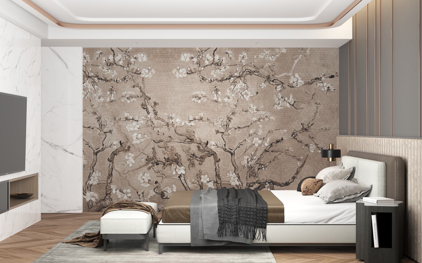 Fototapeta kvitnúca japonská čerešňa