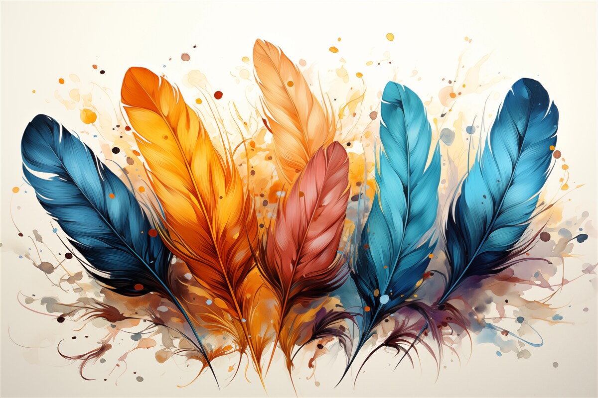 Fototapeta nadýchané perie v jesenných odtieňoch