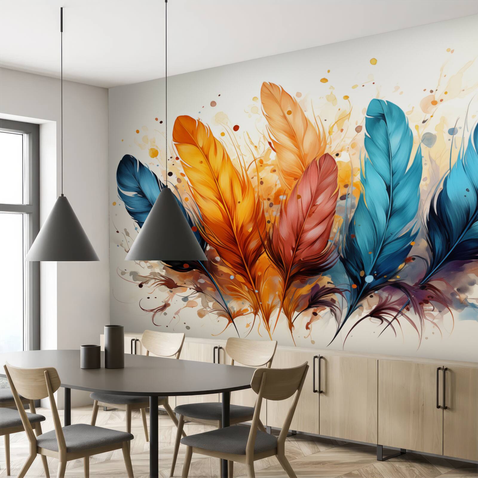 Fototapeta nadýchané perie v jesenných odtieňoch