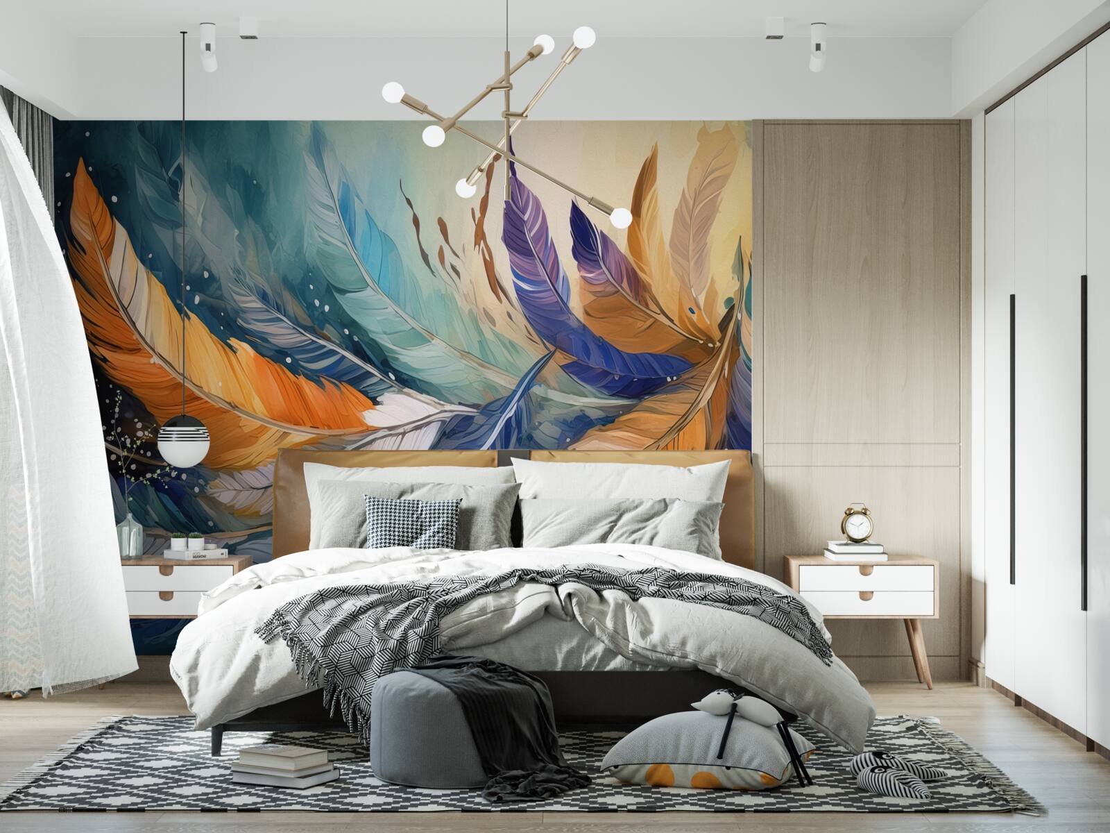 Fototapeta svetlé jesenné lístie tancuje vo vetre