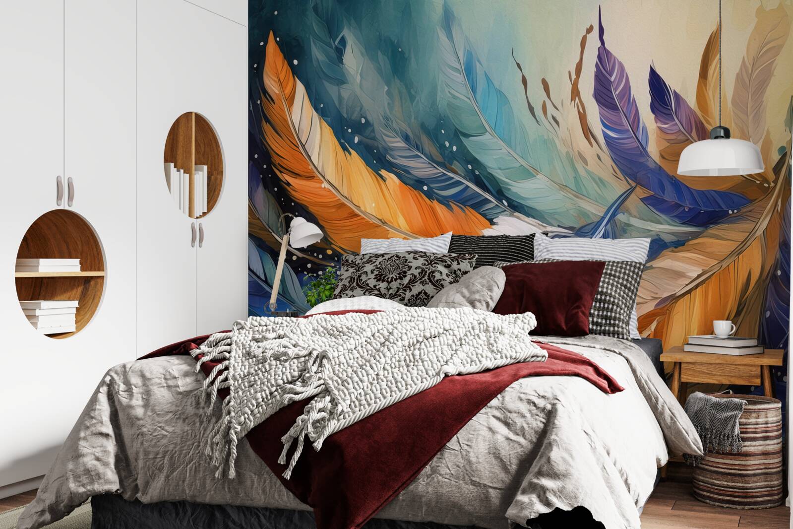 Fototapeta svetlé jesenné lístie tancuje vo vetre