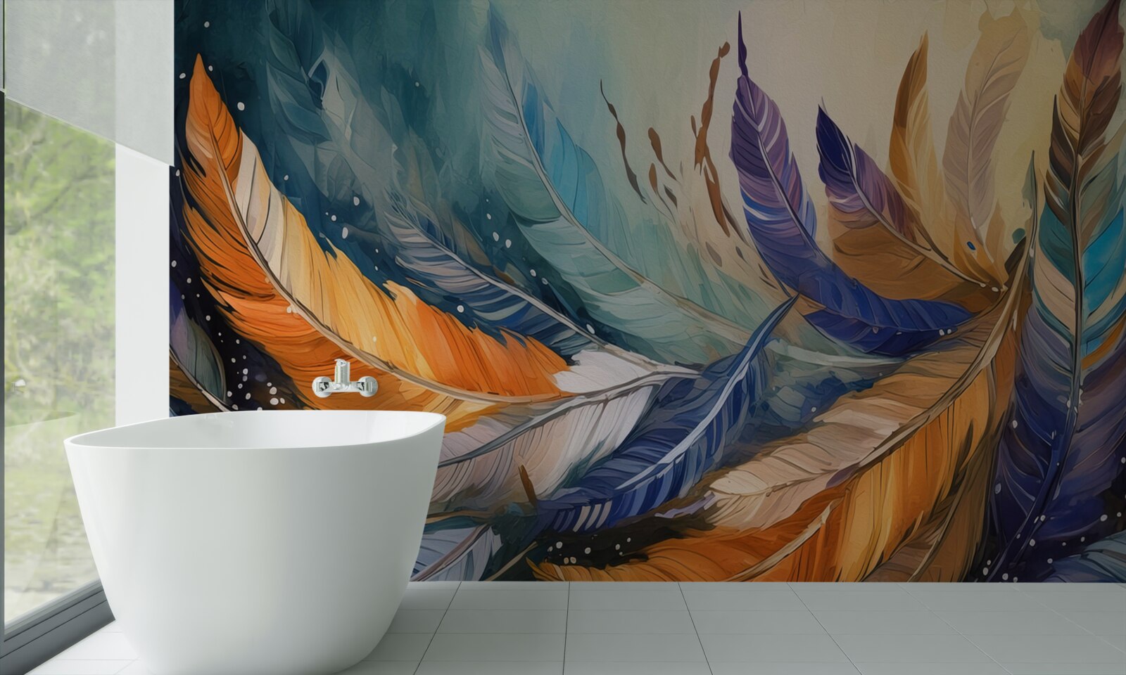 Fototapeta svetlé jesenné lístie tancuje vo vetre