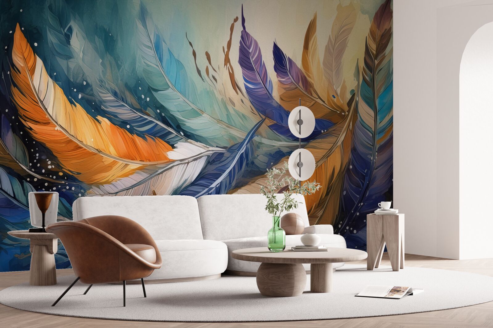 Fototapeta svetlé jesenné lístie tancuje vo vetre