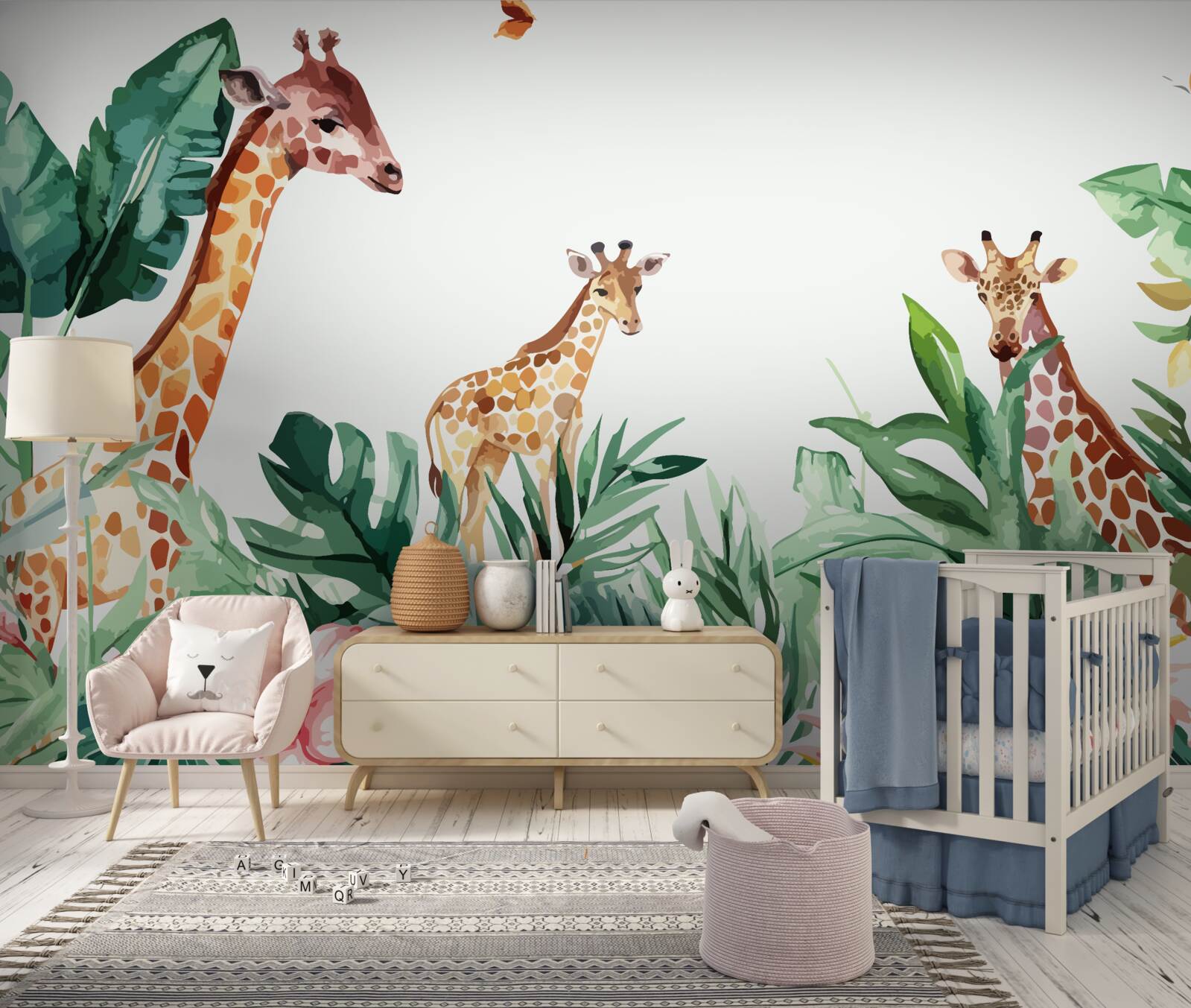 Fototapeta V džungli sa prechádza žirafa