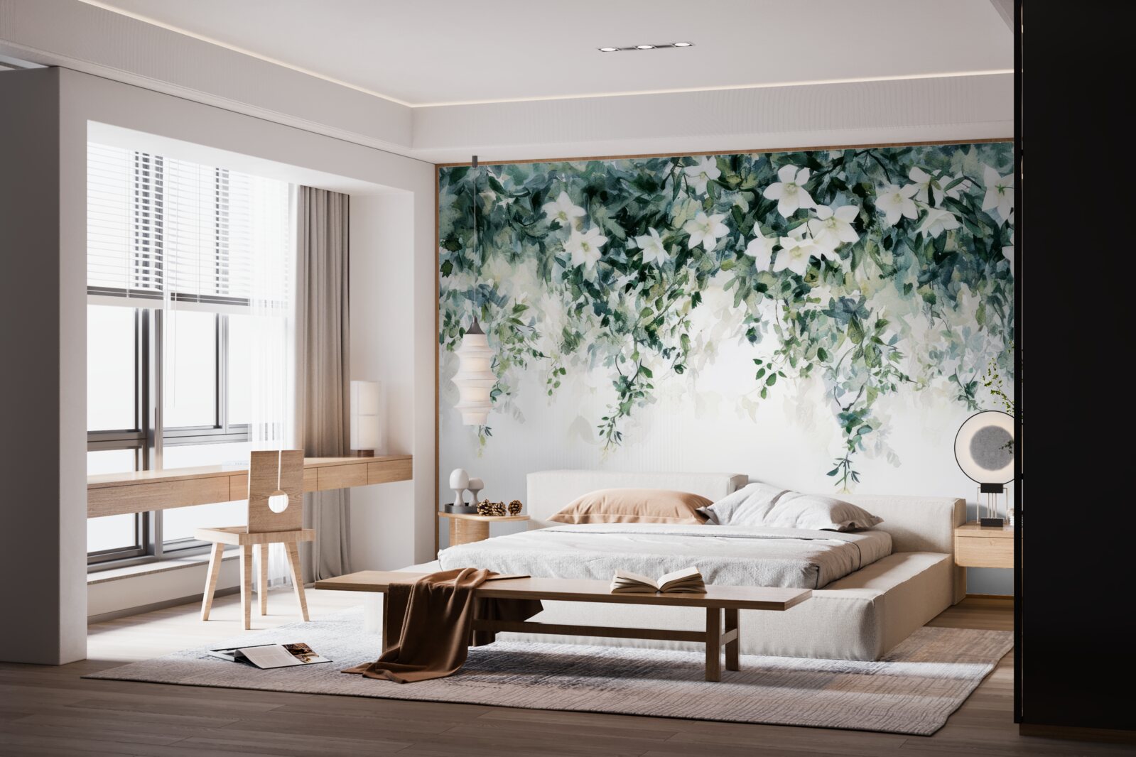 Fototapeta rozkvitnutý snehovo biely jazmín