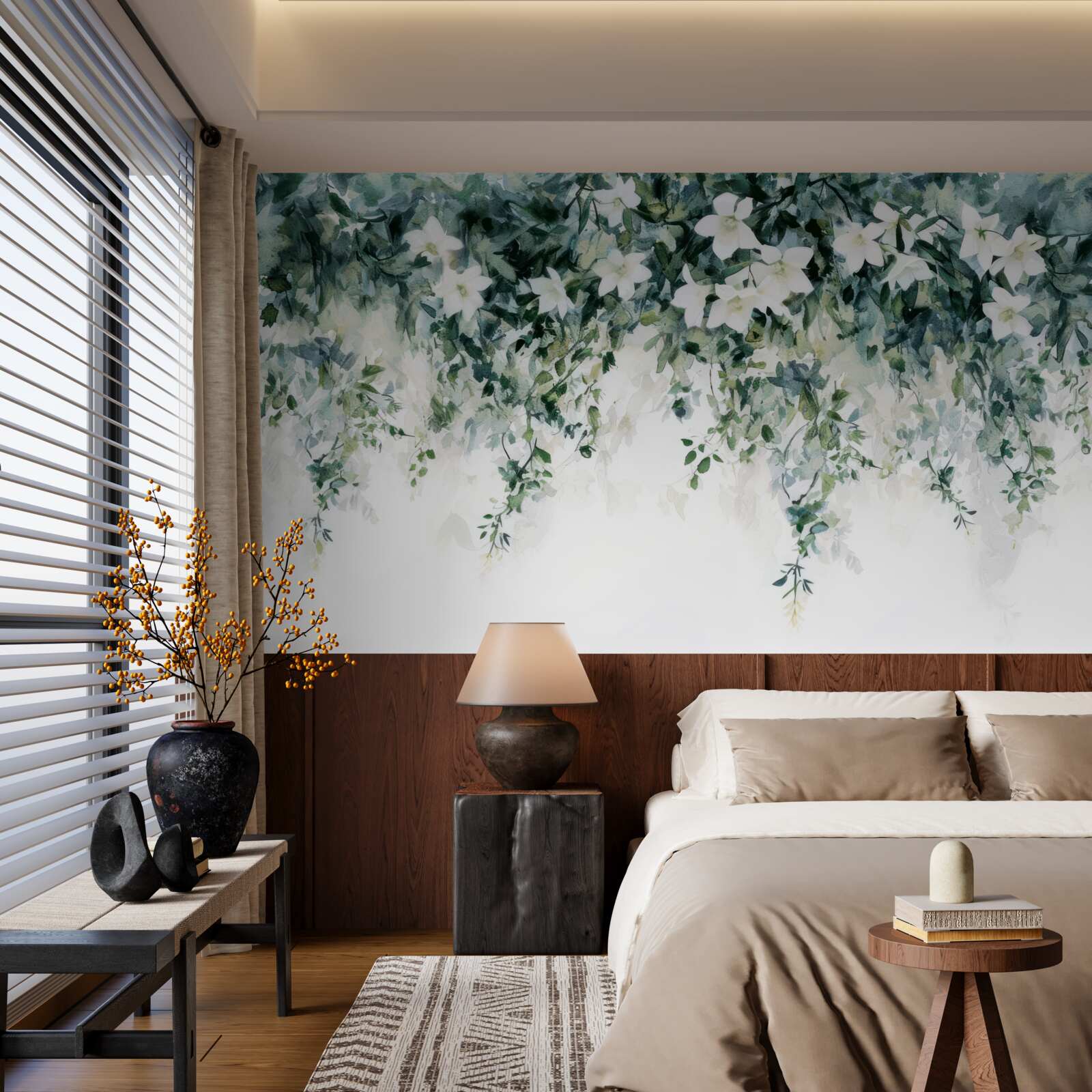 Fototapeta rozkvitnutý snehovo biely jazmín