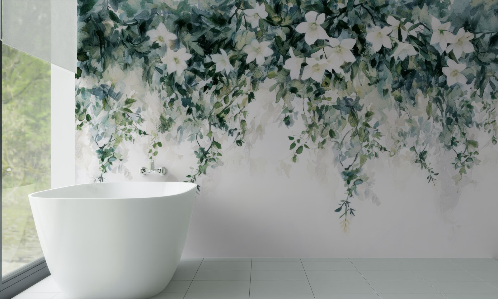 Fototapeta rozkvitnutý snehovo biely jazmín