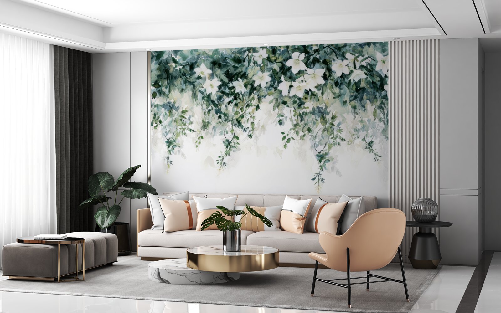 Fototapeta rozkvitnutý snehovo biely jazmín