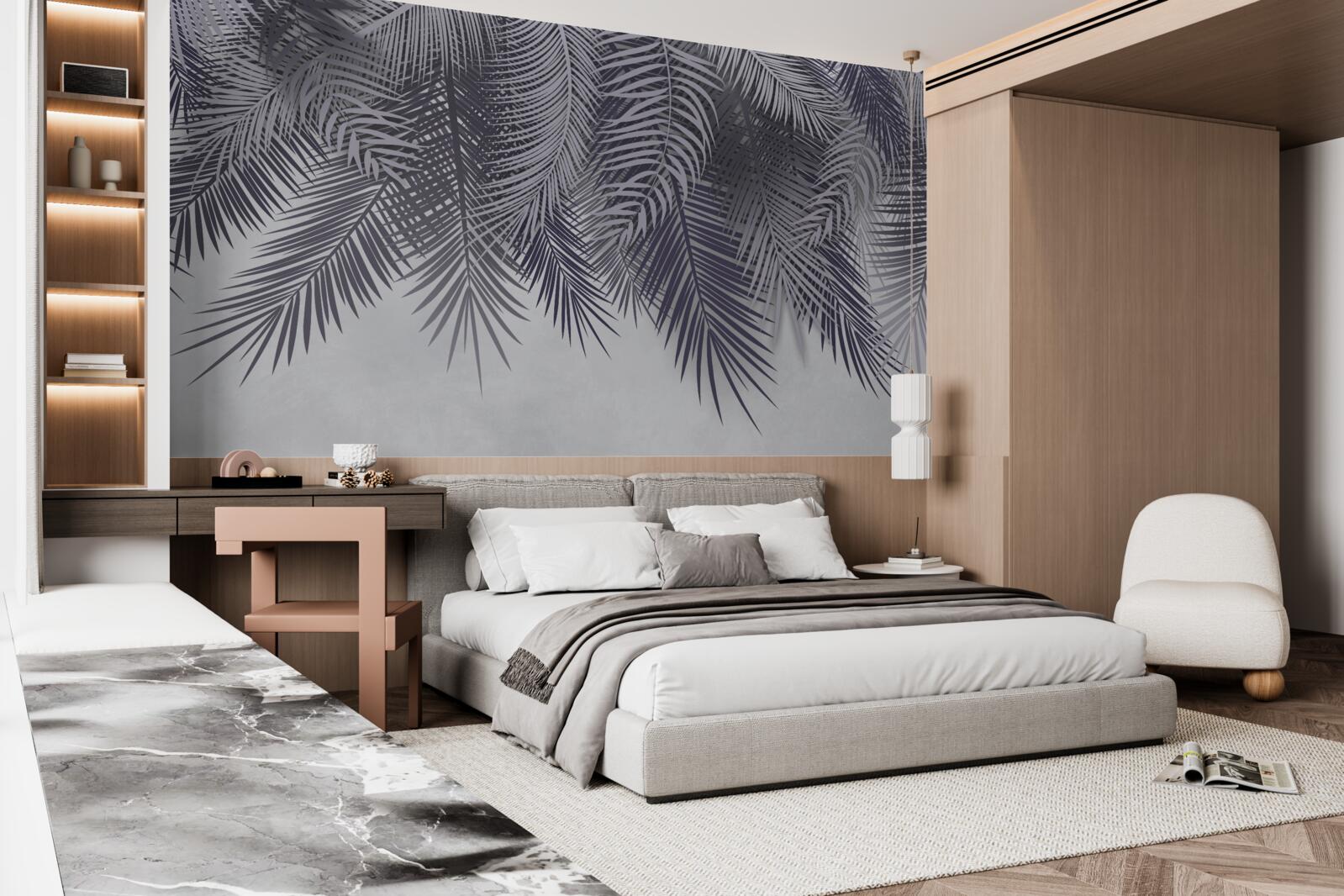 Fototapeta v noci opadávajú listy paprade