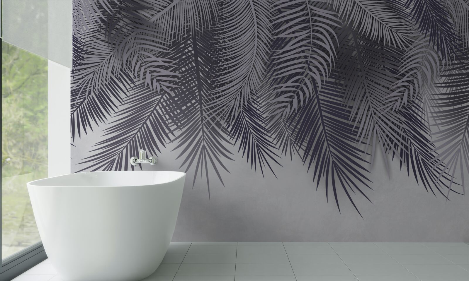 Fototapeta v noci opadávajú listy paprade