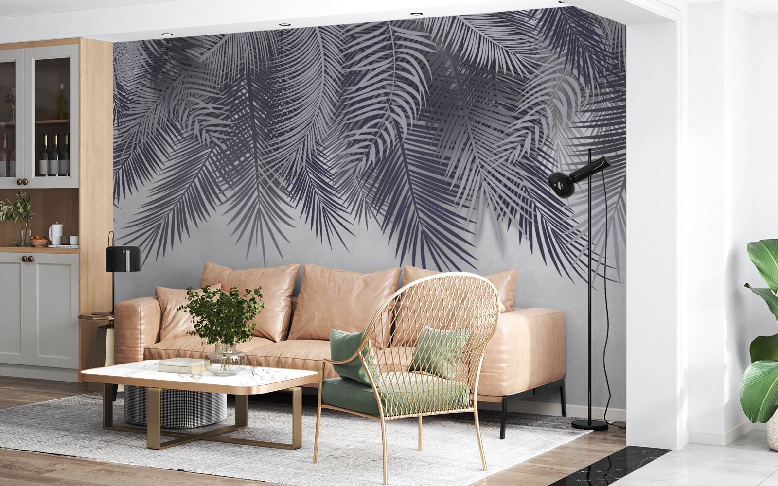 Fototapeta v noci opadávajú listy paprade