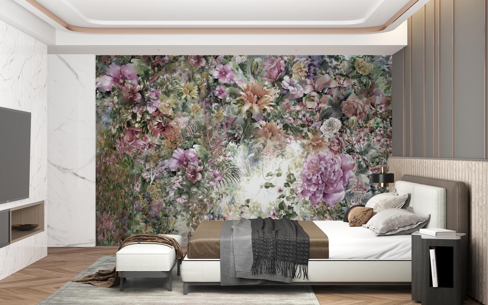 Fototapeta hustá zeleň v záhrade