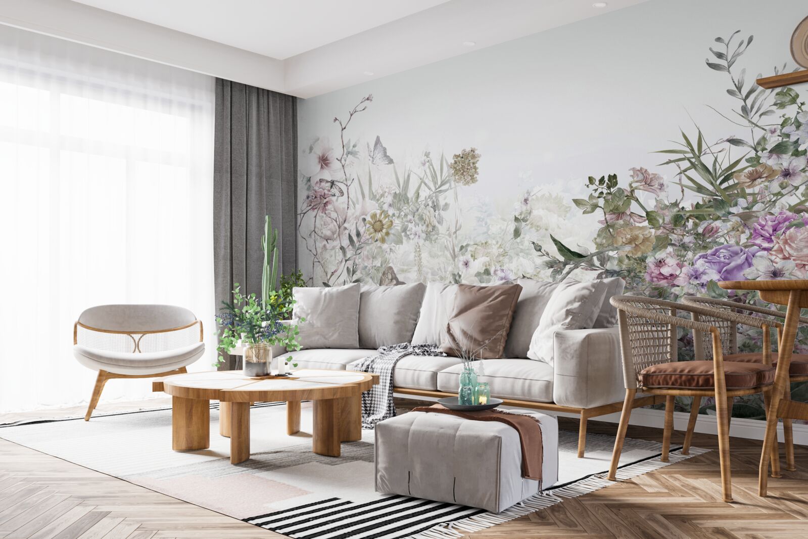 Fototapeta letná záhrada pri dome