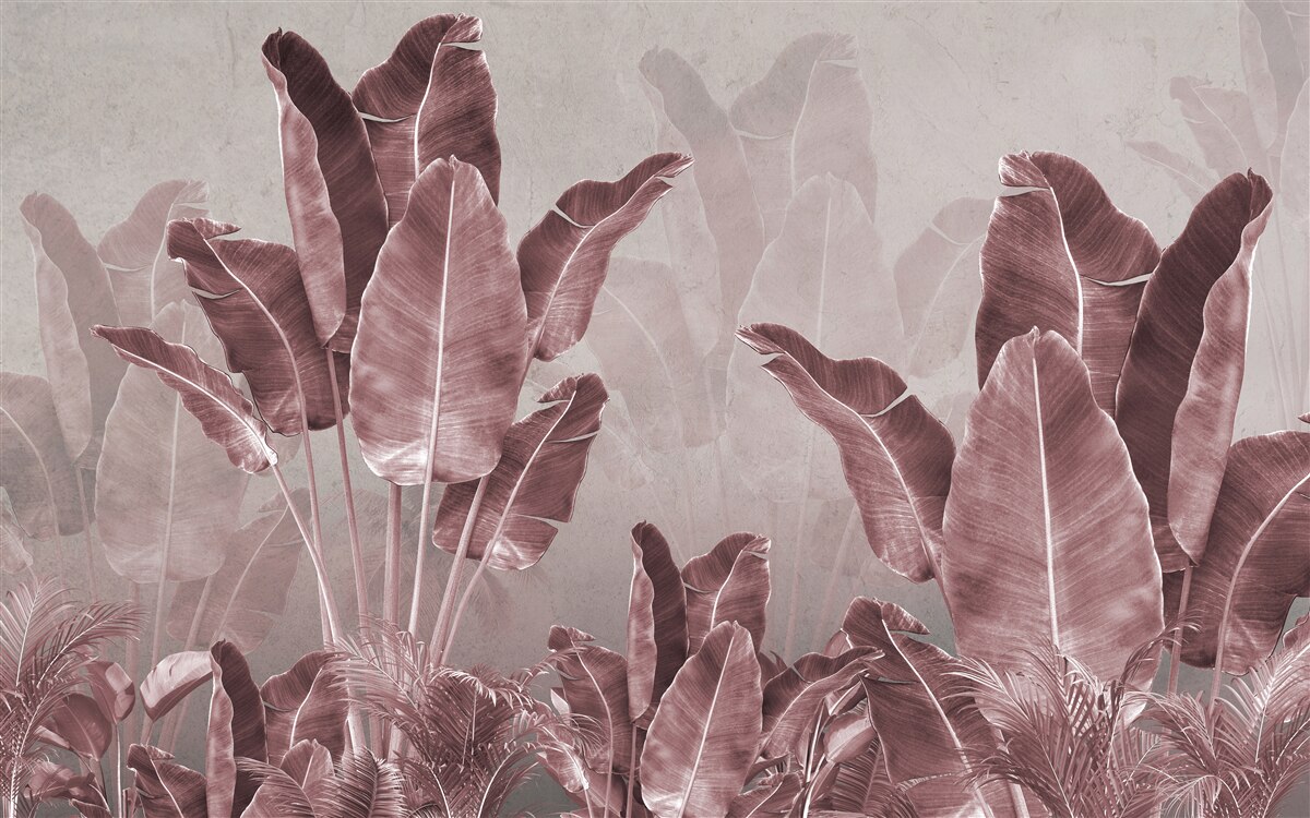 Fototapeta vysoké palmové listy sú červené