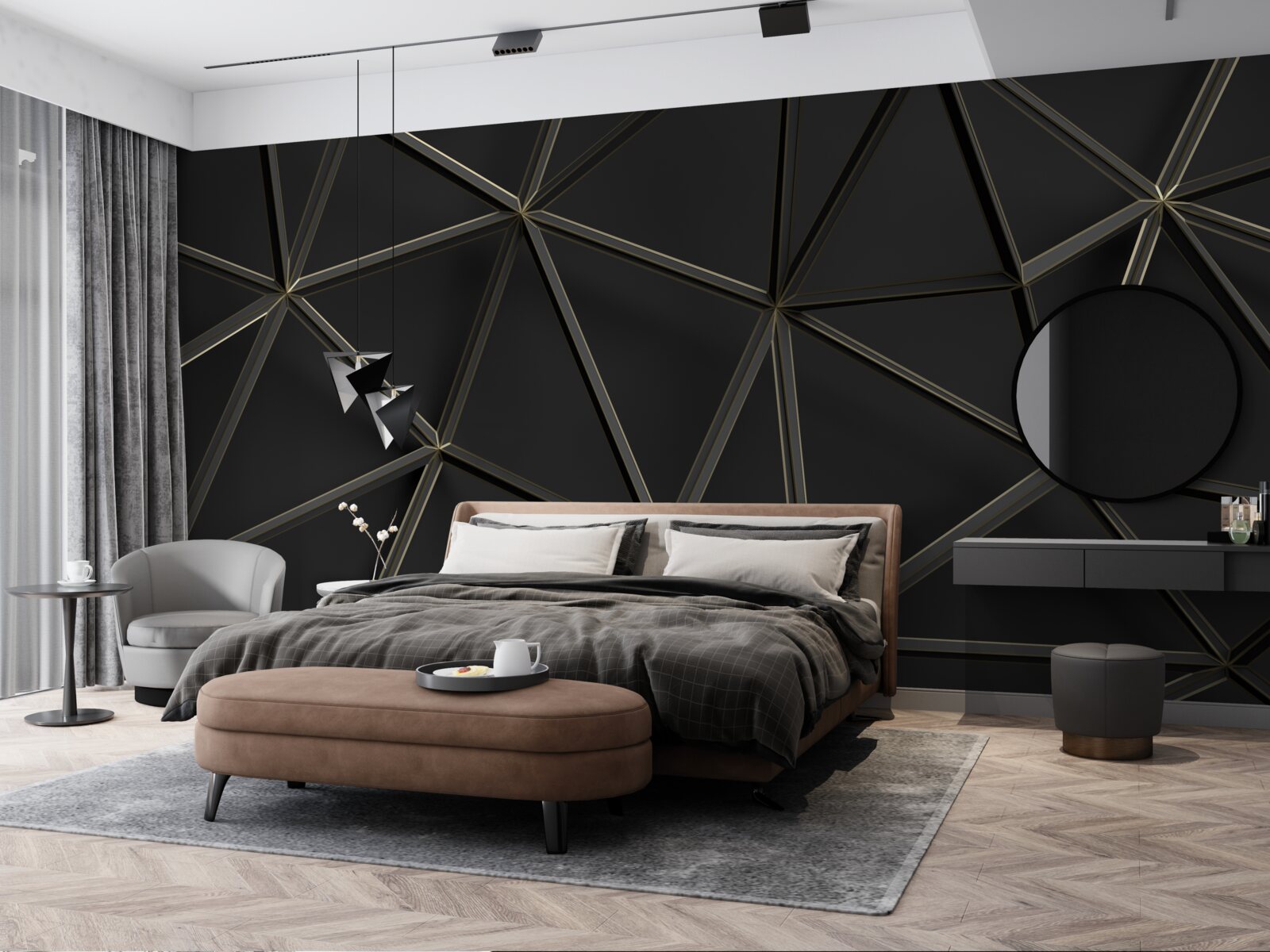 Fototapeta vitráž z čierneho skla