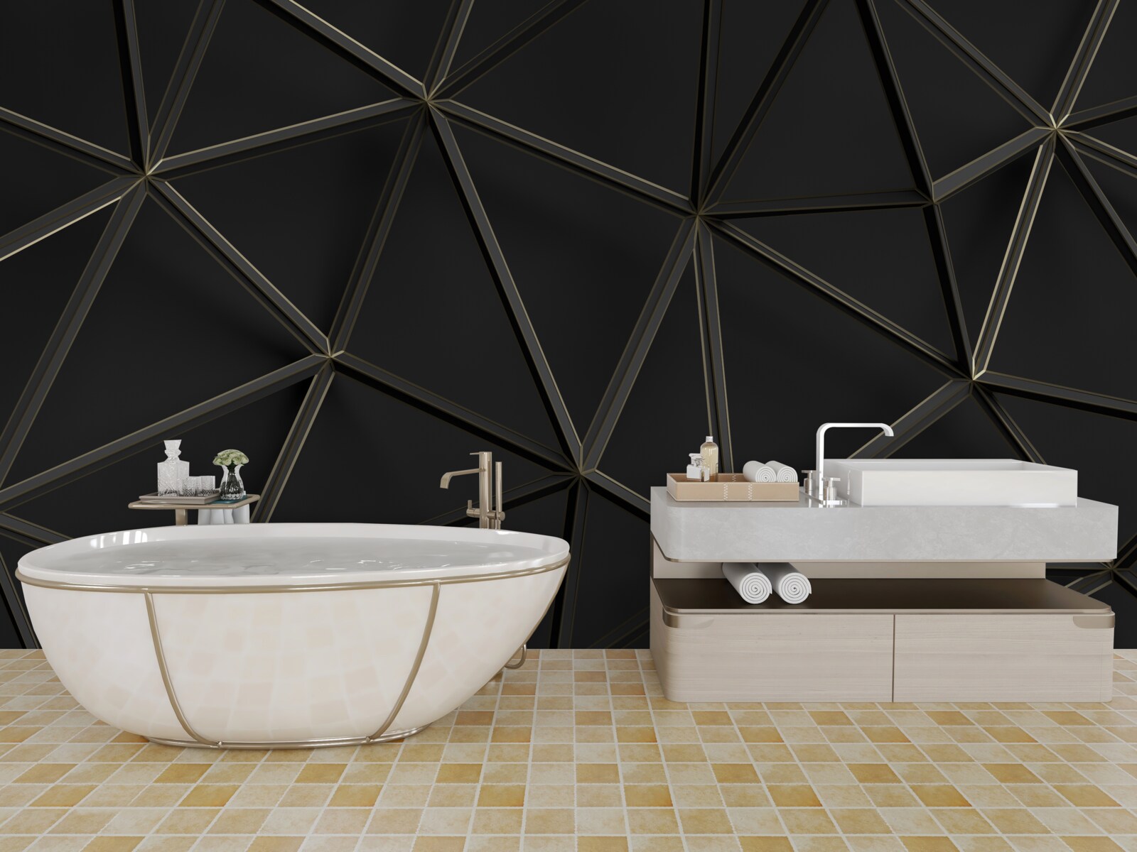 Fototapeta vitráž z čierneho skla