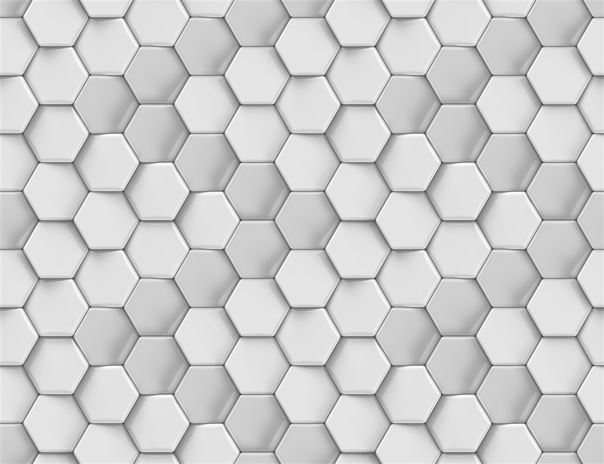 Fototapeta objemové sivé päťuholníky