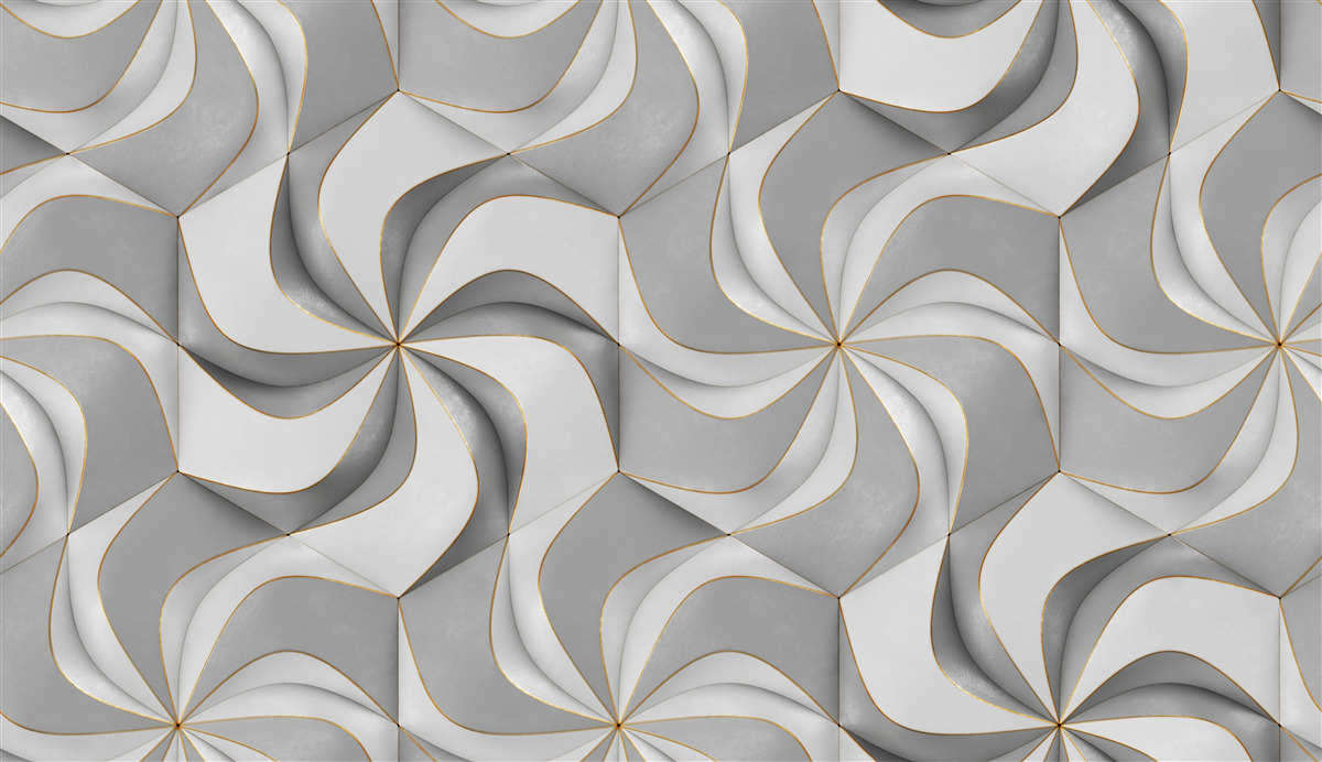 Fototapeta rotujúce sivé kruhy