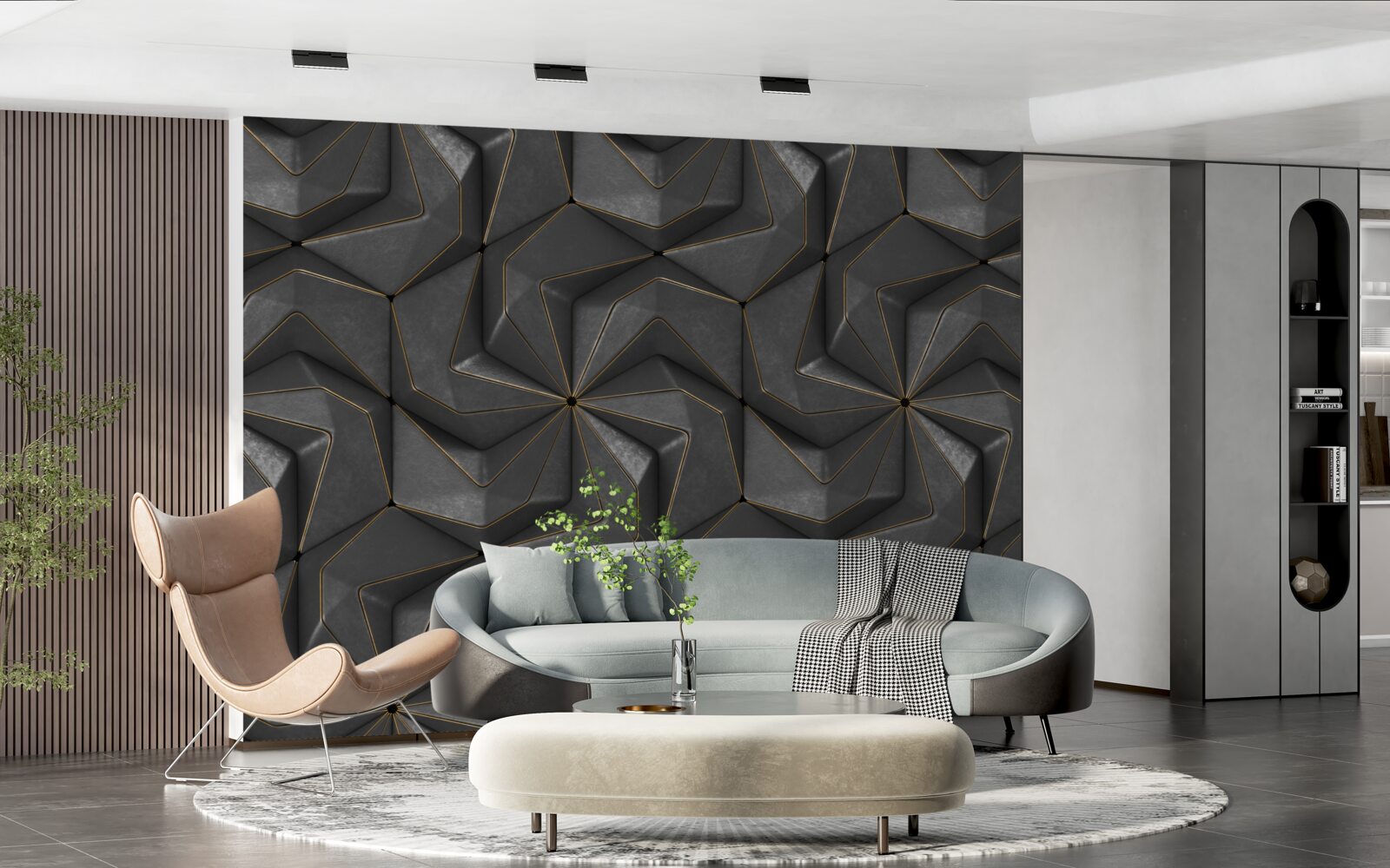 Fototapeta pozadie čiernych geometrických tvarov