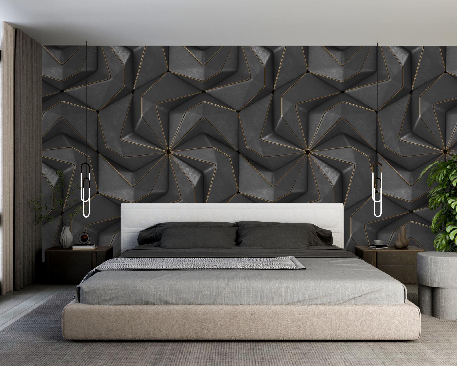 Fototapeta pozadie čiernych geometrických tvarov