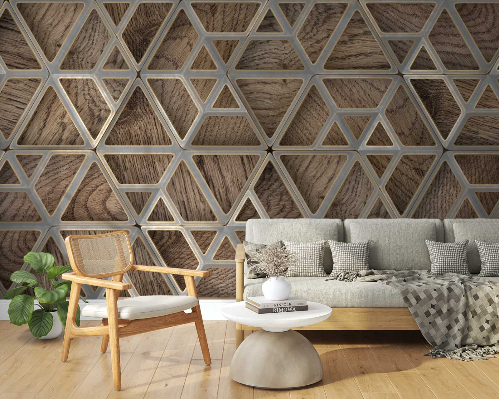 Fototapeta trojuholníková drevená konštrukcia