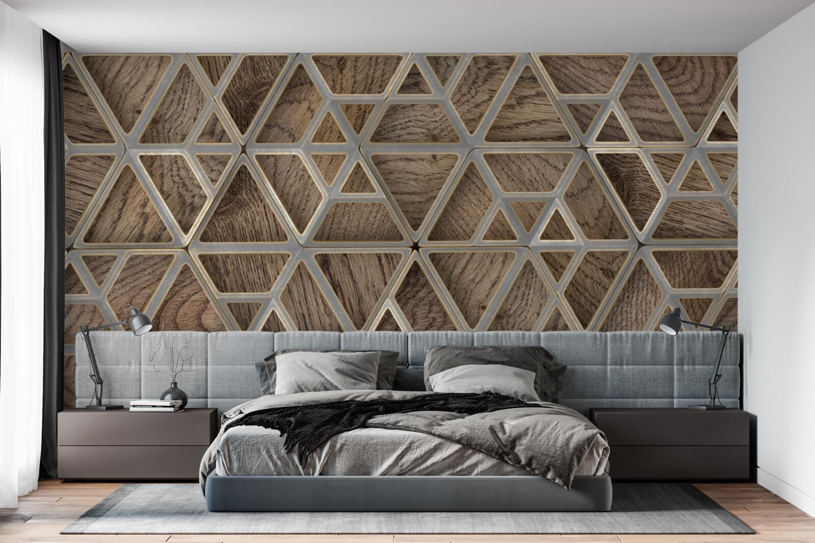 Fototapeta trojuholníková drevená konštrukcia