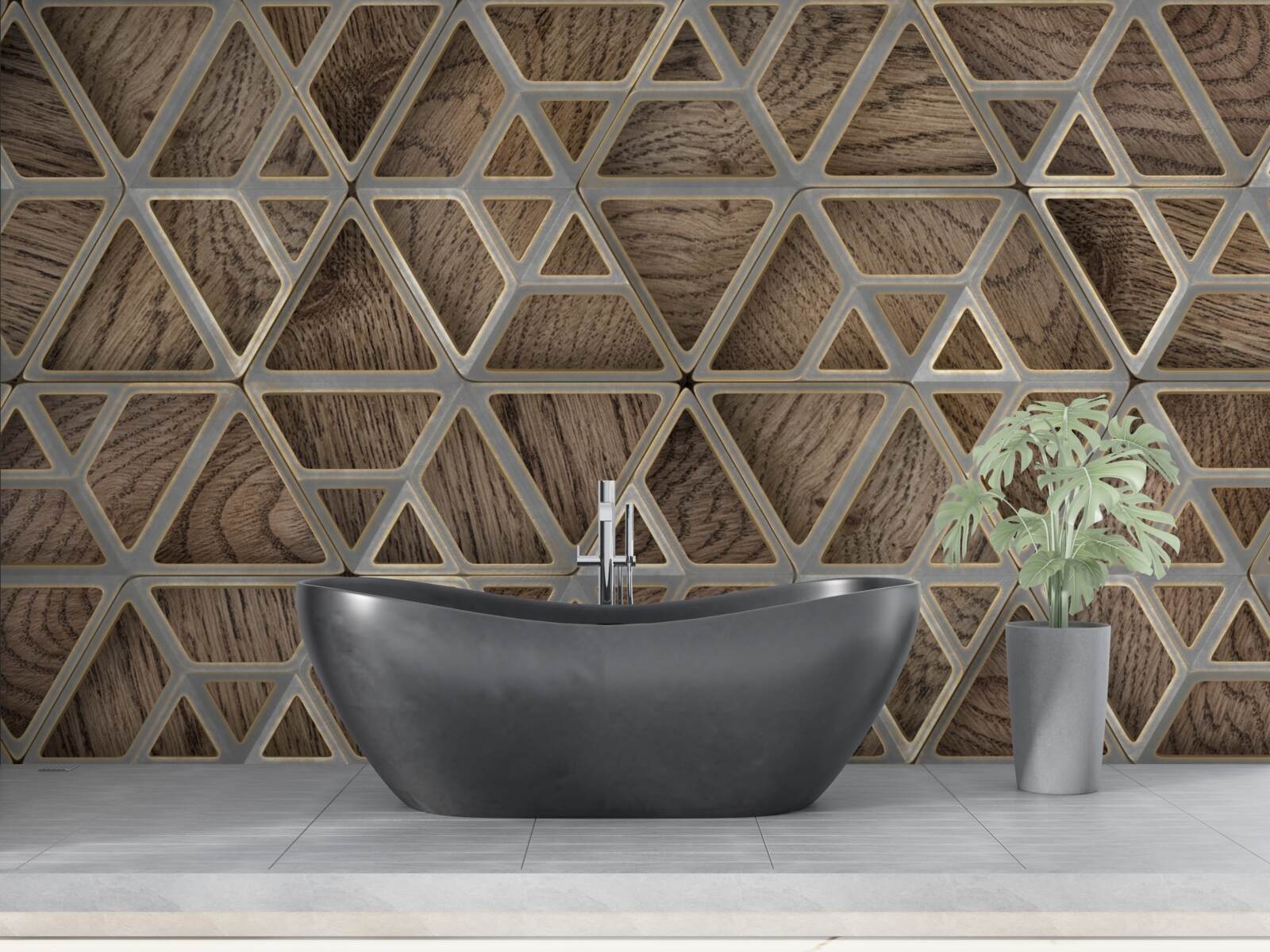 Fototapeta trojuholníková drevená konštrukcia