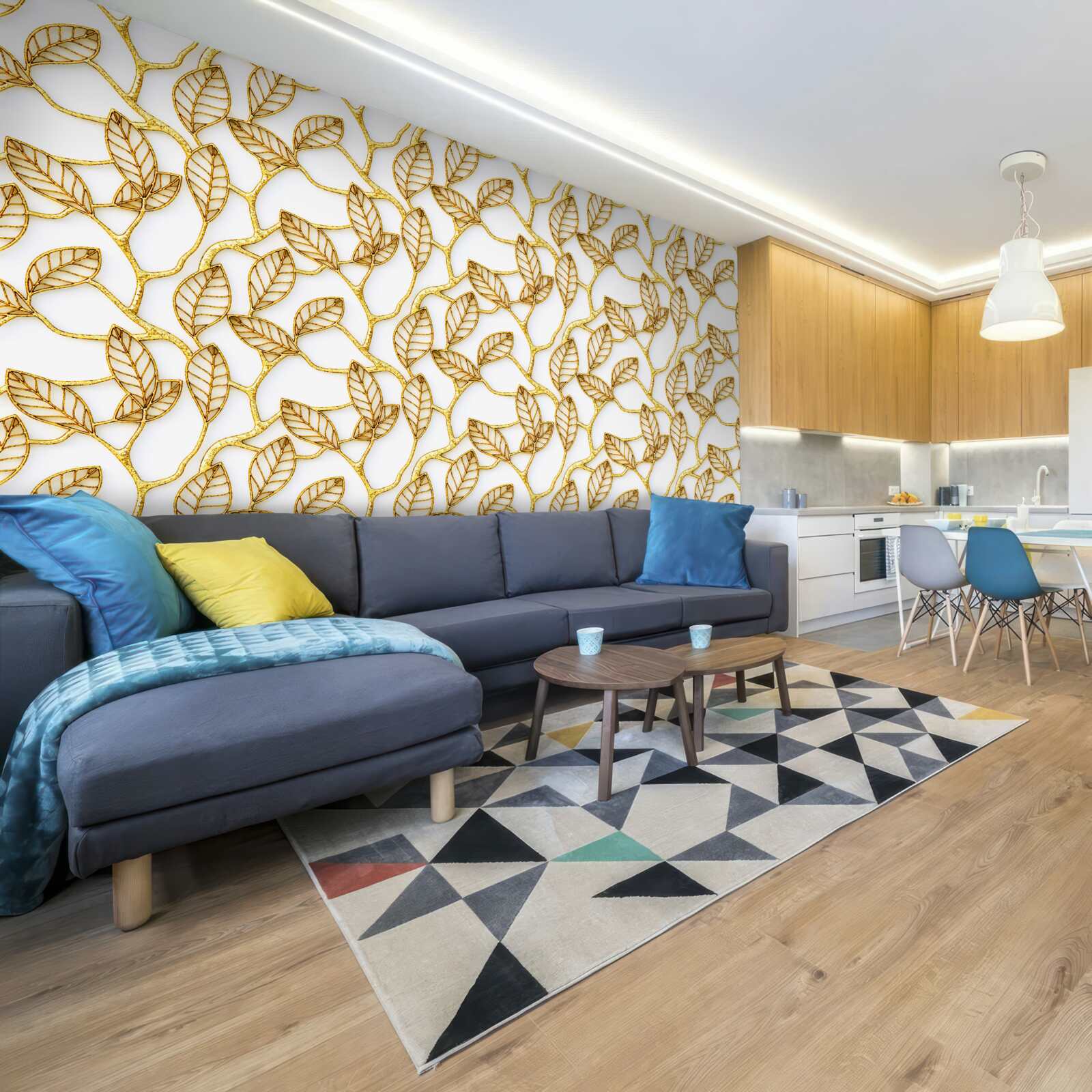 Fototapeta textúra zlatých listov