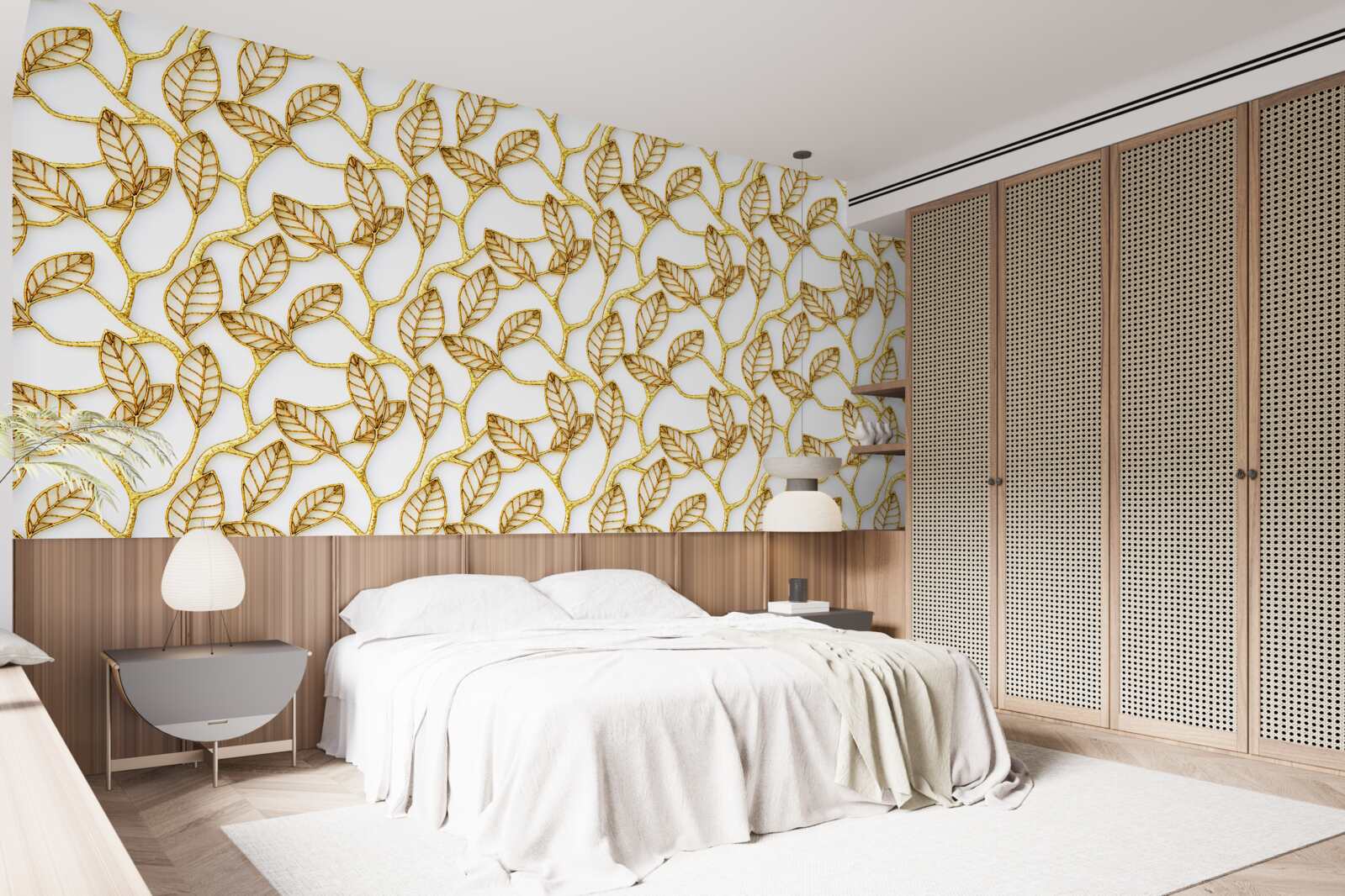 Fototapeta textúra zlatých listov