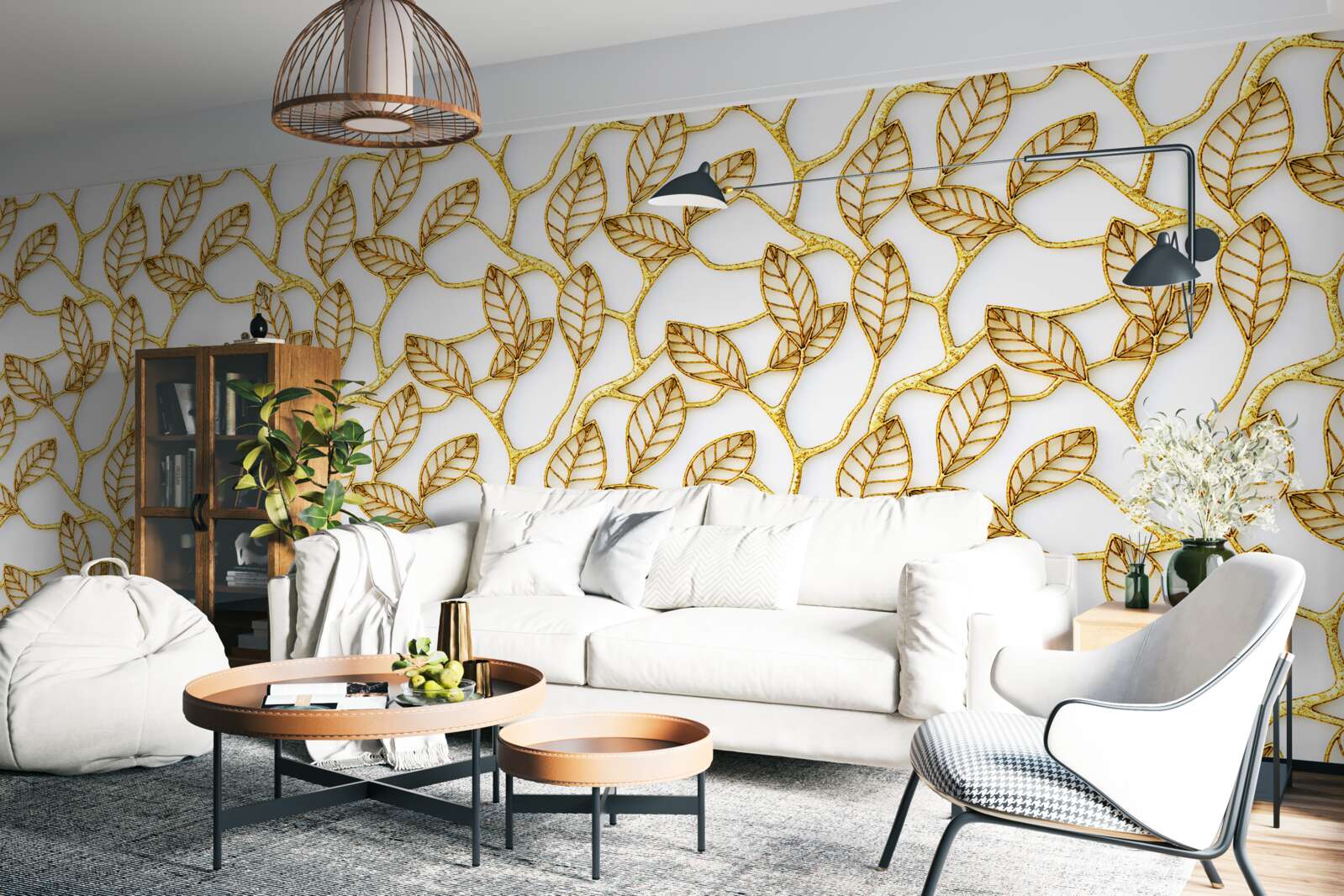 Fototapeta textúra zlatých listov