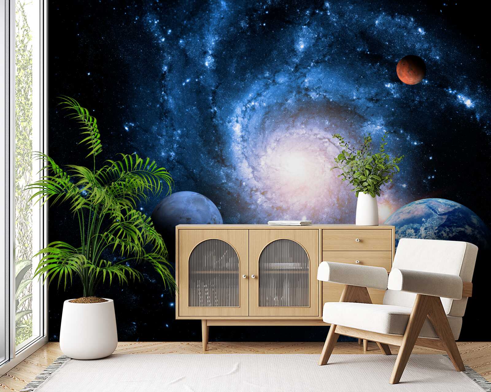 Fototapeta ponurý vesmír s nebeskými telesami