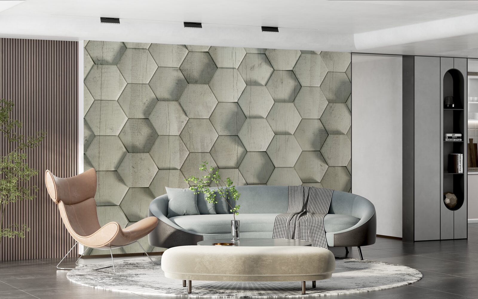 Fototapeta svetlozelené drevené bunky