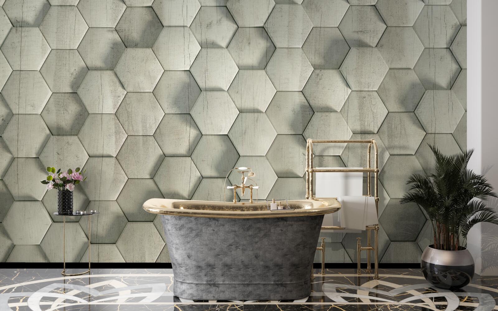 Fototapeta svetlozelené drevené bunky