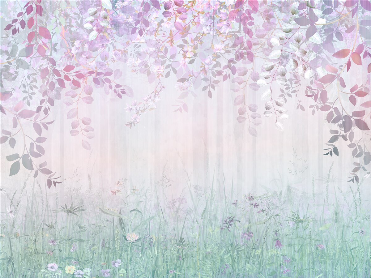 Fototapeta listy všetkých farieb v lese na jesenné ráno