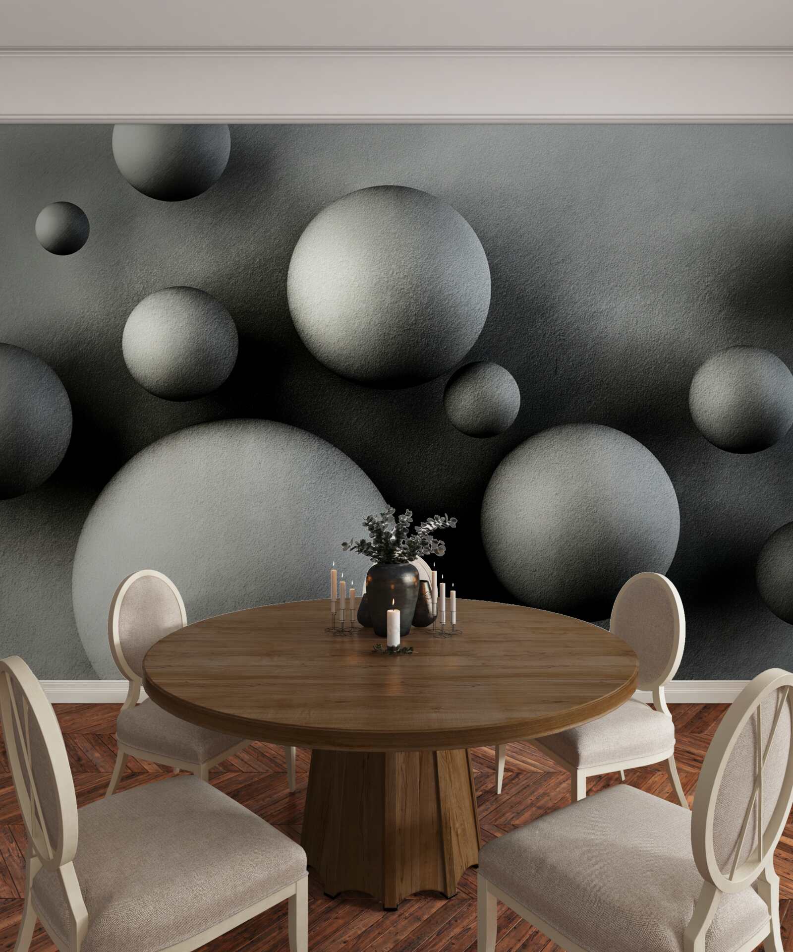 Fototapeta levitujúce husté gule